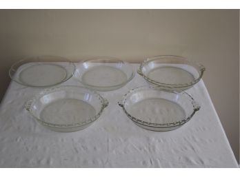 5 Pyrex Glass Pie Plates Baking Pan