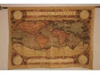 Vintage Craye Groupe Flemish Tapestries Map Of The World Orbis Terrarum