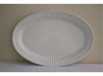 White Oval Ceramic Serving Platter