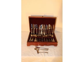 HUGE LOT OF Vintage Stainless Flatware  SRI Stanley Roberts Japan Box Included.