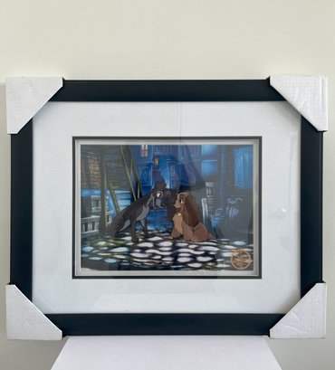 Framed Limited Edition Disney Serigraph - Lady And The Tramp
