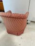 Pink Channel Back Tufted Occasional Chair (pillow Not Included)