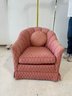 Pink Channel Back Tufted Occasional Chair (pillow Not Included)