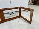 Vintage Komfort-Danish Mid Century Modern Console Table With Glass Inset Top