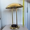 Vintage Metal Office Lamp With Flying Saucer Shade