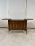 Vintage Mid Century Modern Expandable Bar Table With Removable Wheels