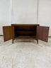 Vintage Mid Century Modern Expandable Bar Table With Removable Wheels