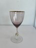 Vintage MCM Jozef Stanik Rose Colored Wine Glasses With Gold Ball Stem (Set Of 11)