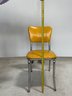 Retro Yellow Vinyl Cracked Ice Diner Chairs (set Of 2)