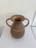 Beautiful Vintage Terracotta Ear Handle Peruvian Jug Signed By Agustin Quispe P.