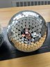 Set Of (3) 8 Inch Disco Balls With Hanging Rings #3