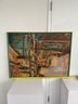 Framed Encaustic On Canvas 'Metropolitan Museum' Signed By Artist Laverne Fromberg Circa 1979