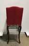 Pair Of Red Faux Gator Bar Stools-#4
