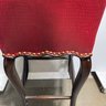 Pair Of Red Faux Gator Bar Stools-#4