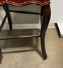 Pair Of Red Faux Gator Bar Stools-#1