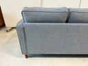 Light Denim Blue 3 Seat Sofa With Side Pockets