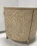 Worlds Away Demilune Cabinet With Limed Wood Finish