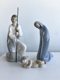 Retired Lladro Holy Family Nativity Figurines (3-Piece Set)