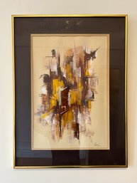 Framed MCM Abstract (signed) Believed To Be The Work Of Mary E. Pearsull
