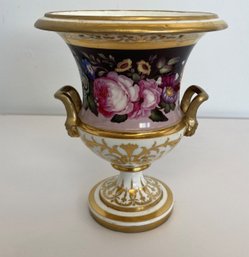 English Georgian Porcelain Campana Vase.  (Chamberlain Of Worcester Inspired)