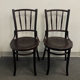 A Pair Of Two Spindle Back Chair (Used On The Set Of The Marvelous Mrs. Maisel)