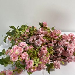 Loose Bunch Of  Faux Long Stems With Pink Blossoms