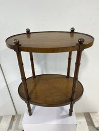 Oval Side Table With Undershelf