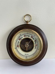 Vintage SELSI German Wood Barometer (Not Tested)