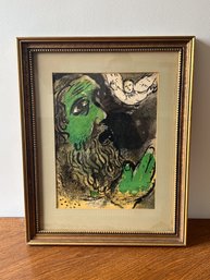 Marc Chagall Lithograph 'the Bible' Job Praying