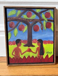 Adam And Eve By  Alberoi Bazile (Haitian/Jacmel, 1920-2005),