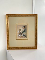 Framed Limited Addition Print Of 'the First Lesson' By Artist Magdalena Greene (Certificate Of Authenticity)