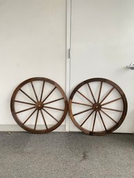 A Pair Of Medium Display Wagon Wheels