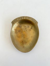 Vintage Brass Pocket Change Dish