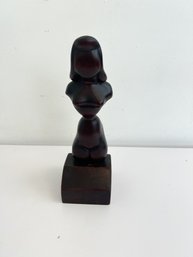 Vintage Female Nude Wood Sculpture Signed - Believed To Be The Work Of Nat Werner