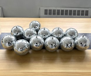 Set Of (12) 6 Inch Disco Balls With Ornament Caps #2