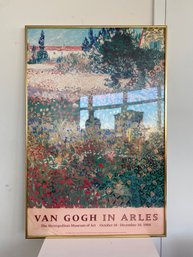 Vintage Framed Van Gogh In Arles Exhibition Poster (Cica 1984)
