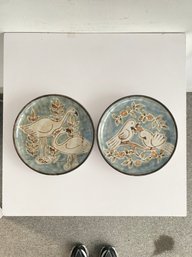 A Pair Of Decorative Plates Depicting Scenes With Birds (Signed)
