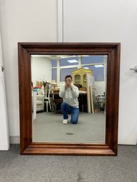 Beautiful Large Vintage Dark Wood Framed Mirror