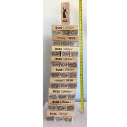 Jenga Game-'Trevor Forever Hampton's Party' From CBS 'Ghosts' With Traveling Case