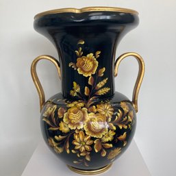 Large Neoclassical Terracotta Vase Hand Decorated By Tellatin, Nove