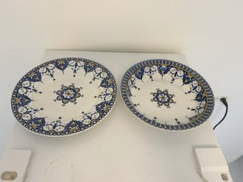 Matching Antique Platter And Bowl