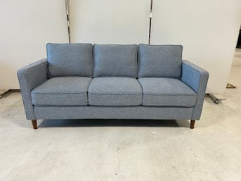 Light Denim Blue 3 Seat Sofa With Side Pockets