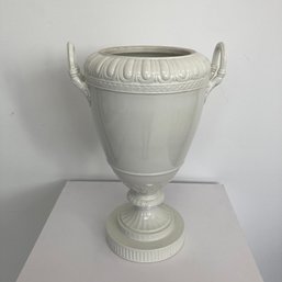 Antique 19th Century Neoclassical KPM Berlin Blanc De Chine White Porcelain Vase Urn (Missing Lid)