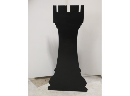 Oversized Chess Piece-Black Rook With Easel Back