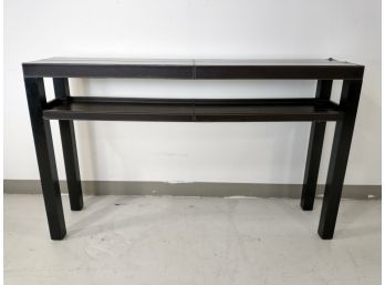 Brown Leather Console Table