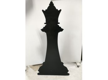 Oversized Chess Piece-Black Queen W/Easel Back