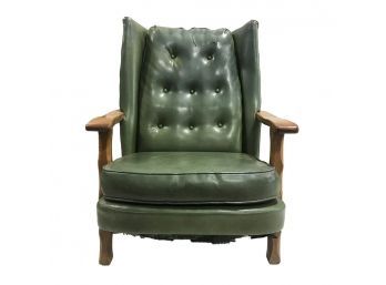 Circa 1950's Antique San Hygene, (furniture MFG. CO. Akron Ohio) Green Barrel  Back Chair