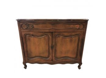 Fruitwood Console W/ (1)Drawer & (2) Doors