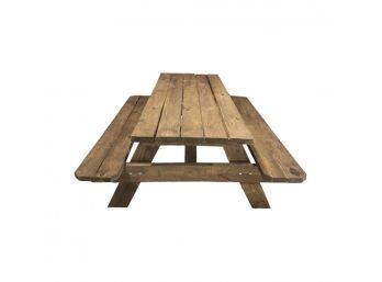Classic Picnic Table #2 With Two Attached Benches