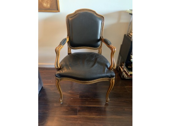 Louie Inspired Leather Arm Chair #2